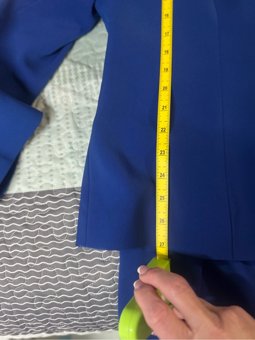 Le Suit Cobalt Blue Blazer & Skirt Set - Picture 8 of 11